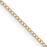 14k .5 mm Carded Curb Chain