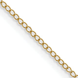 14k .5 mm Carded Curb Chain