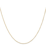 14k .5 mm Carded Curb Chain