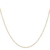 14k .5 mm Carded Curb Chain