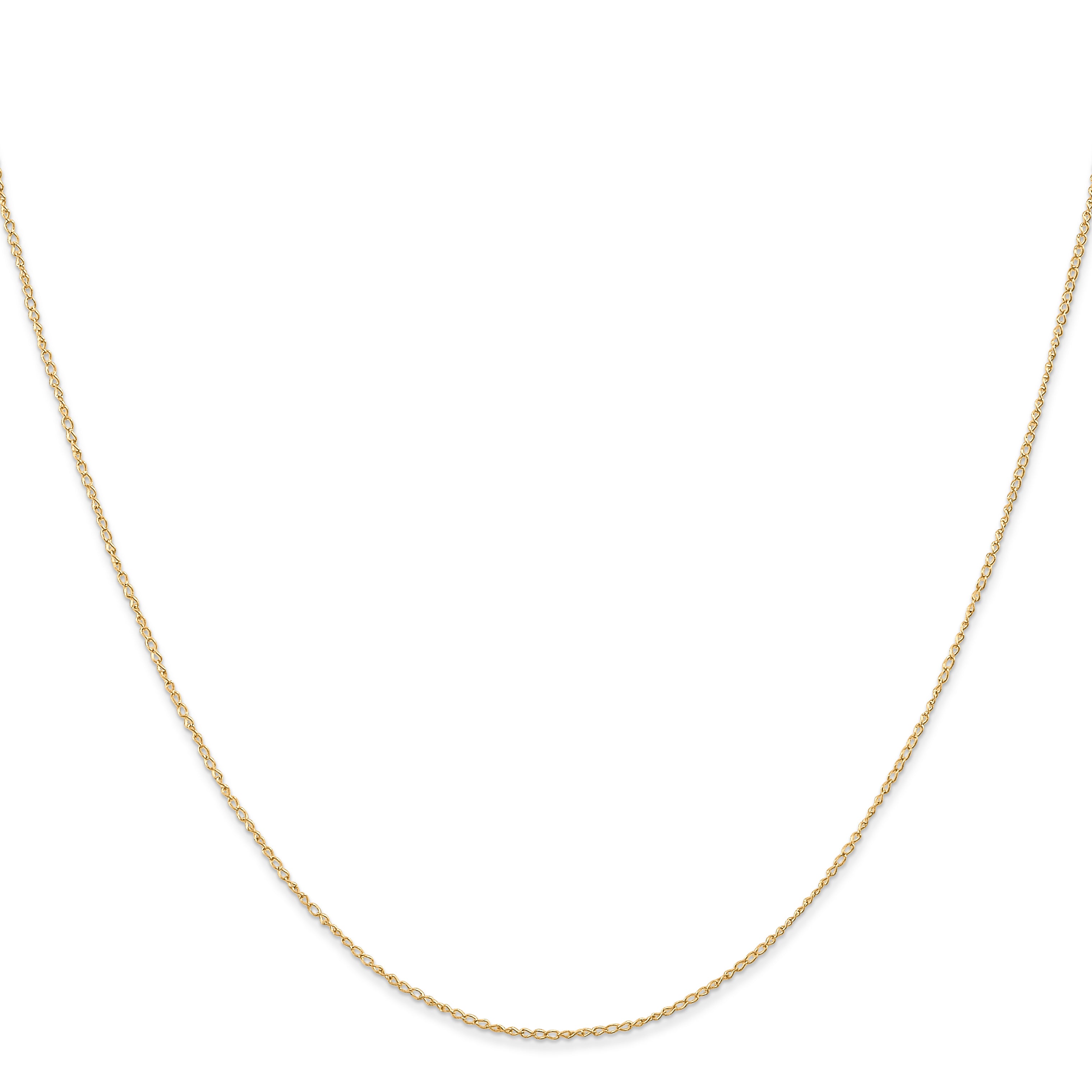 14k .5 mm Carded Curb Chain