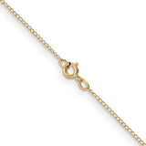 14k .5 mm Carded Curb Chain
