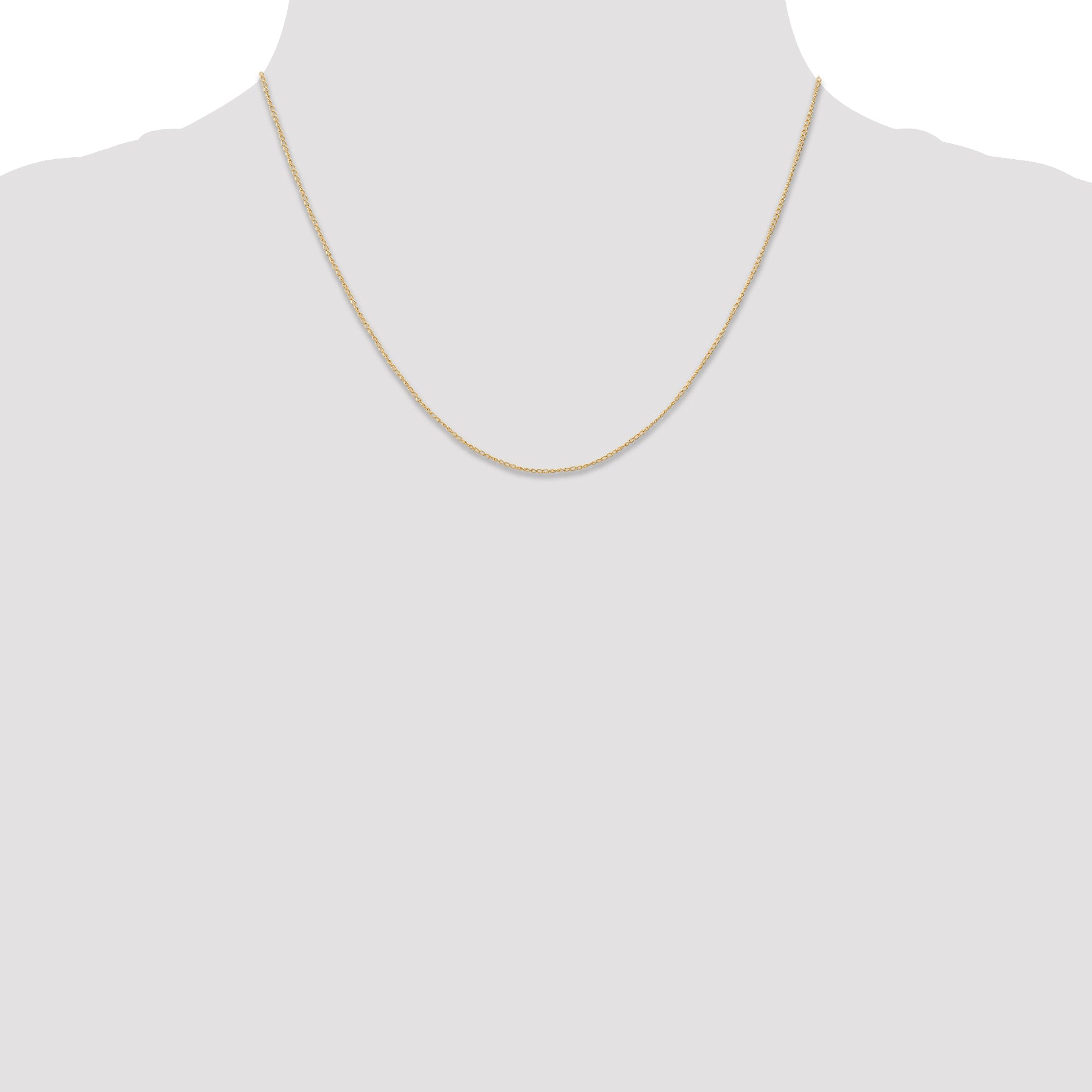 14k .5 mm Carded Curb Chain