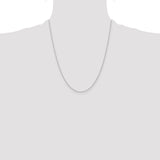 14k White Gold .95 mm Carded Cable Rope Chain