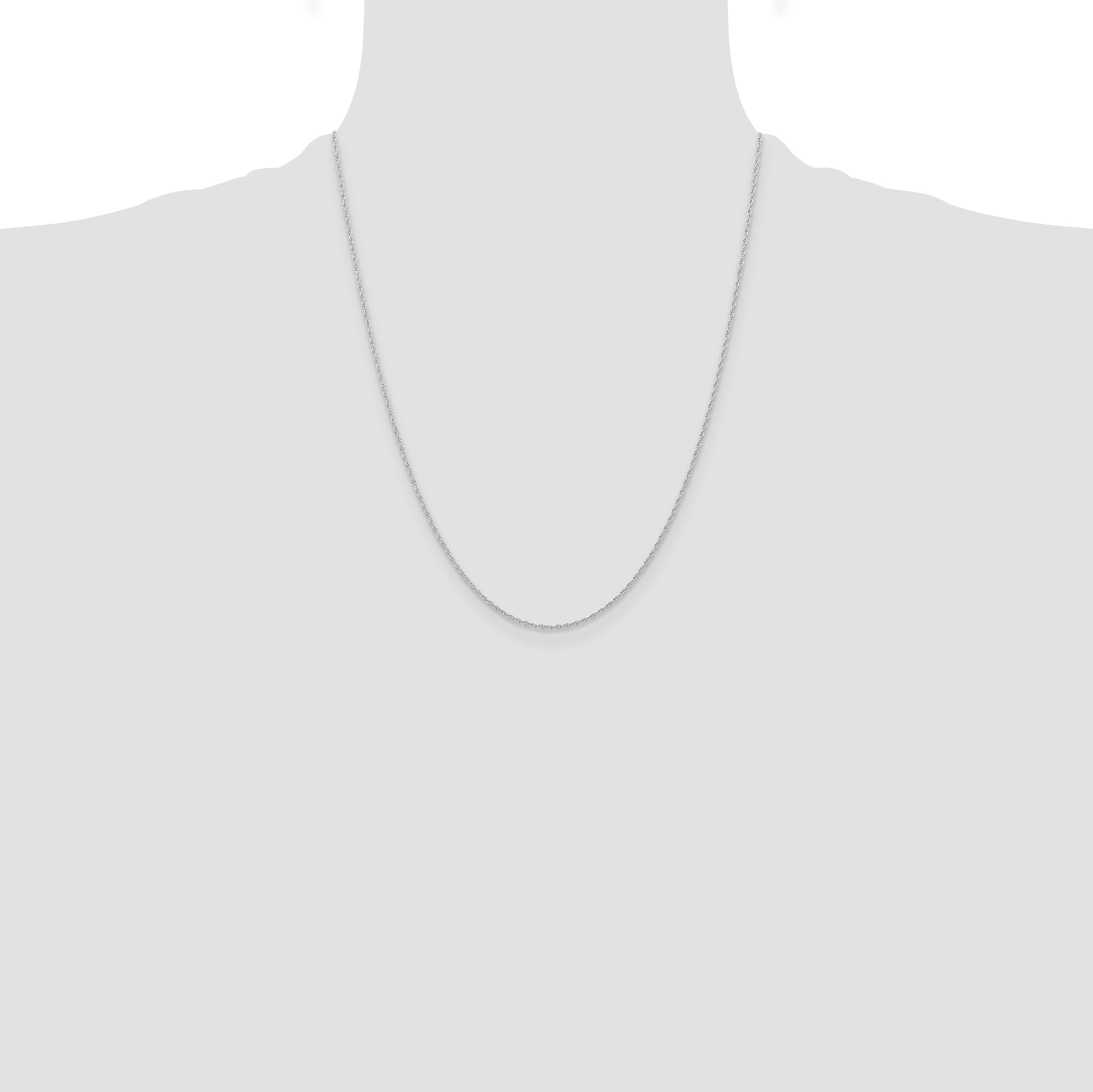 14k White Gold .95 mm Carded Cable Rope Chain