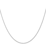 14k White Gold .95 mm Carded Cable Rope Chain