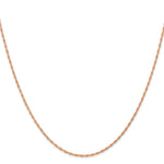 14k Rose Gold 1.15mm Carded Cable Rope Chain