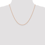 14k Rose Gold 1.15mm Carded Cable Rope Chain