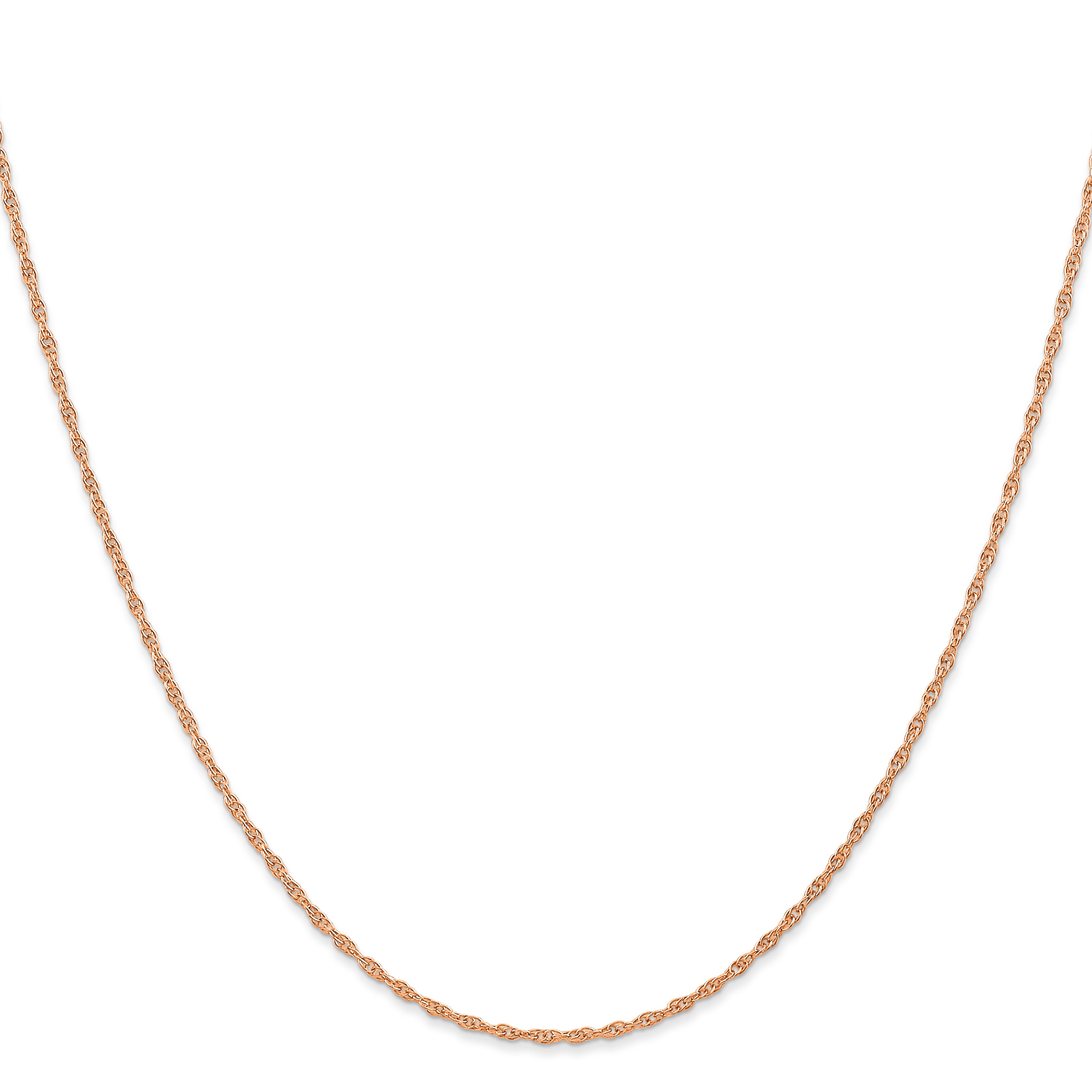 14k Rose Gold 1.15mm Carded Cable Rope Chain