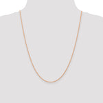 14k Rose Gold 1.15mm Carded Cable Rope Chain