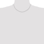 14K White Gold 1.15mm Carded Cable Rope Chain