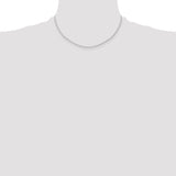 14K White Gold 1.15mm Carded Cable Rope Chain