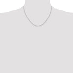 14K White Gold 1.15mm Carded Cable Rope Chain