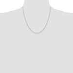 14K White Gold 1.15mm Carded Cable Rope Chain