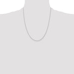 14K White Gold 1.15mm Carded Cable Rope Chain