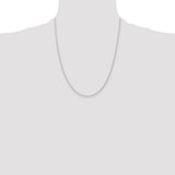 14K White Gold 1.15mm Carded Cable Rope Chain