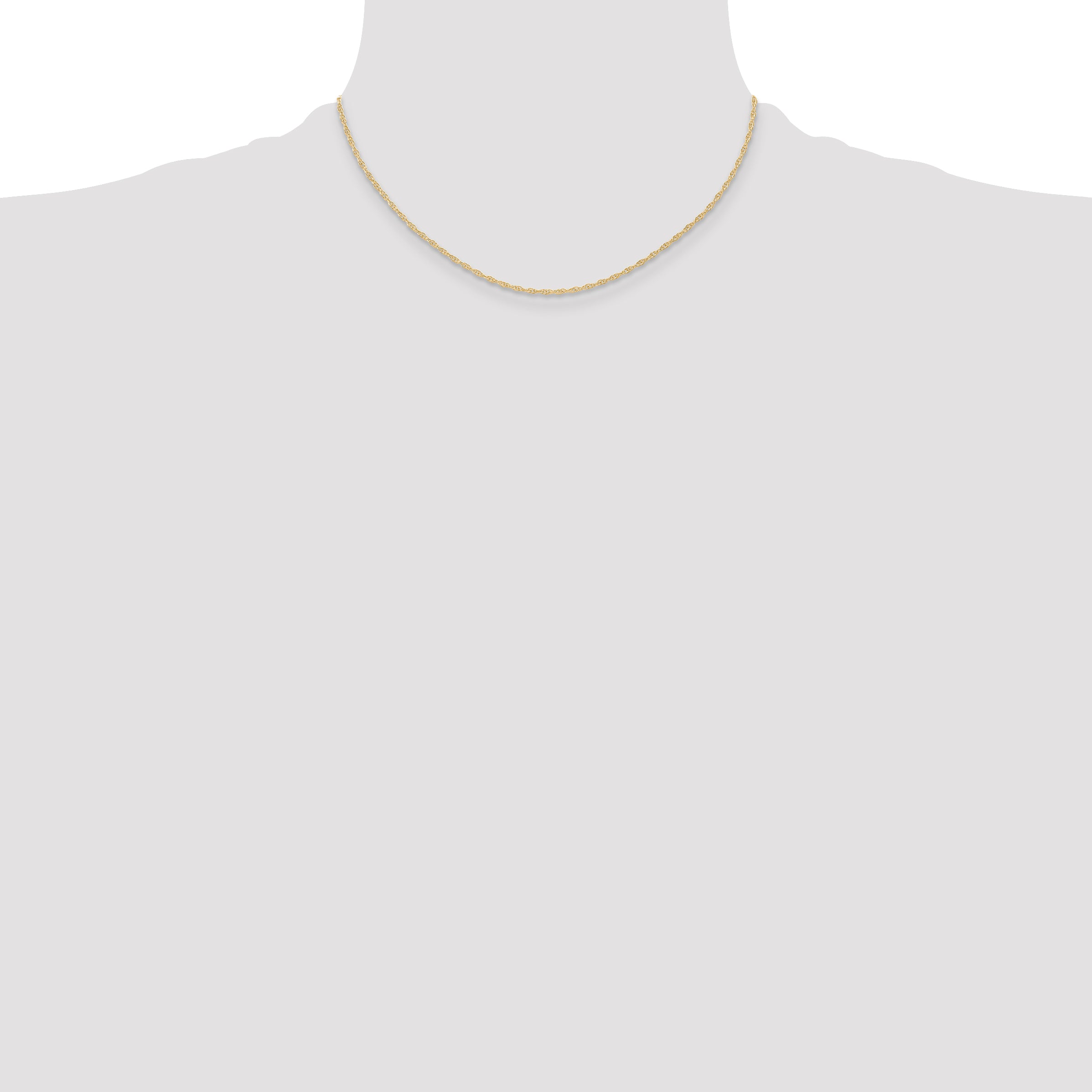 14K 1.15mm Carded Cable Rope Chain