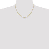 14K 1.15mm Carded Cable Rope Chain