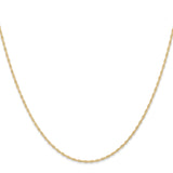 14K 1.15mmCarded Cable Rope Chain