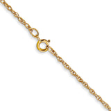 14K 1.15mmCarded Cable Rope Chain