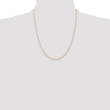 14K 1.15mmCarded Cable Rope Chain