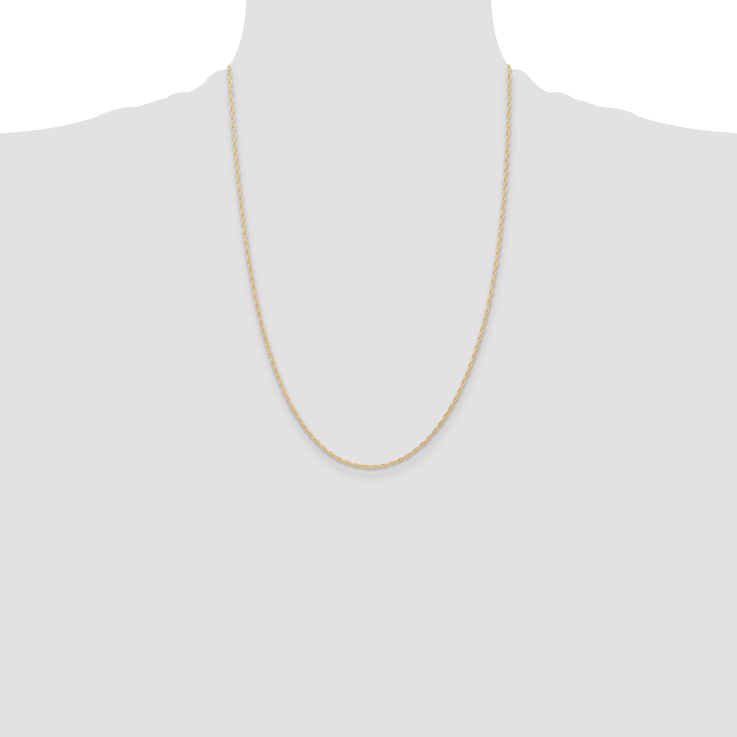 14K 1.15mm Carded Cable Rope Chain