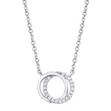 14k White Gold 0.07ctw Diamond Pendant