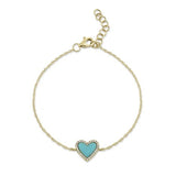 14k Yellow Gold 0.09ctw Diamond Bracelet