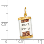 14K 3-D Mustard Seeds Matthew 17  Scroll Pendant