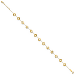 14k Adjustable Flower 9in Plus 1in ext. Anklet