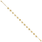 14k Adjustable Flower 9in Plus 1in ext. Anklet