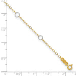 14k Two-Tone Circle 9in Plus 1in ext  Anklet
