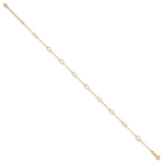 14k Oval Shapes 9in Plus 1in ext Anklet