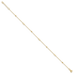 14K Polished Infinity 9in Plus 1in ext Anklet