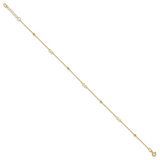 14K Polished Infinity 9in Plus 1in ext Anklet