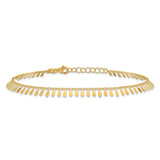 14K Polished Fancy 9in Plus 1 in ext. Anklet