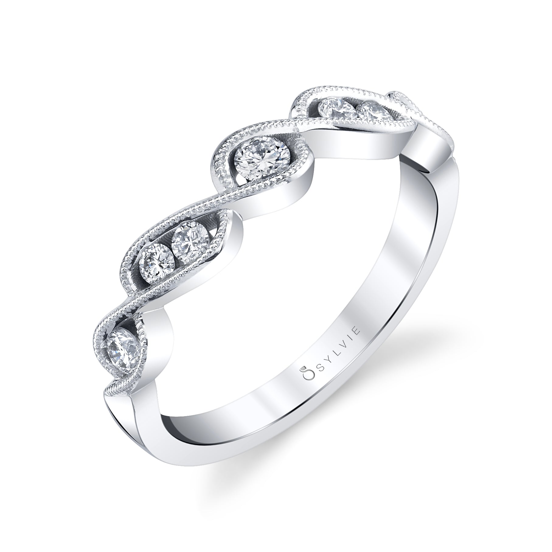 Unique Spiral Wedding Band