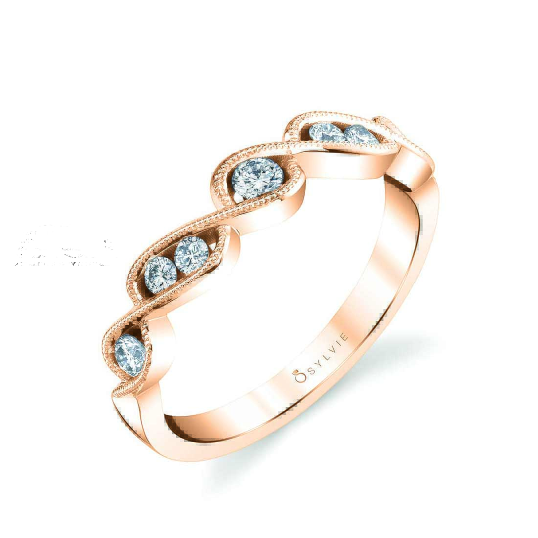 Amanda - Unique Spiral Wedding Band