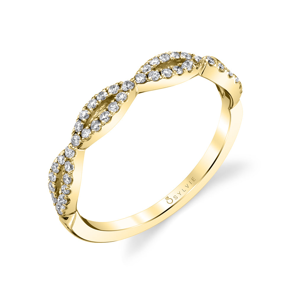 Spiral Stackable Wedding Band