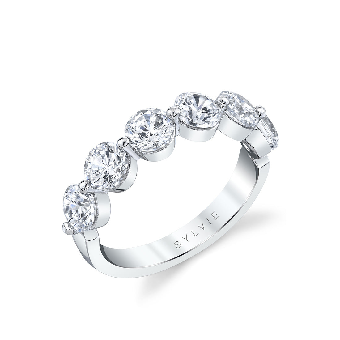 Shared Prong Wedding Band - 2.00 CT