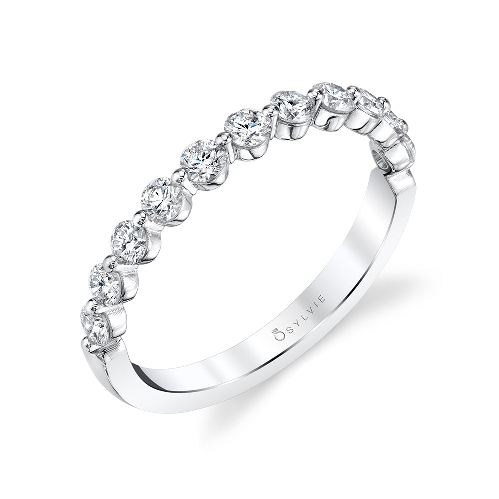 Classic Single Prong Wedding Band - .75 Carats