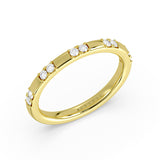 Flush Set Diamond Duo Wedding Ring