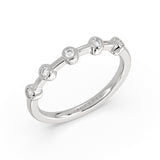 Spaced Round Bezel Diamond Wedding Ring