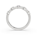 Spaced Round Bezel Diamond Wedding Ring
