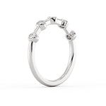 Spaced Round Bezel Diamond Wedding Ring