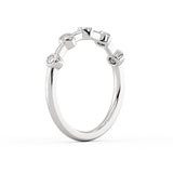 Spaced Round Bezel Diamond Wedding Ring