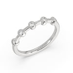 Bezel Set Spaced Diamond Wedding Ring