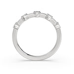 Bezel Set Spaced Diamond Wedding Ring