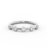 Bezel Set Spaced Diamond Wedding Ring