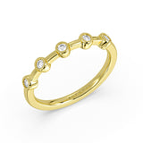 Bezel Set Spaced Diamond Wedding Ring